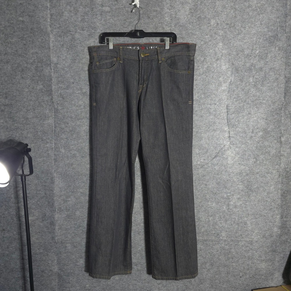 People's Liberation Daniel Slim Jeans Mens 36 Dark Gray Made in USA Denim Pants